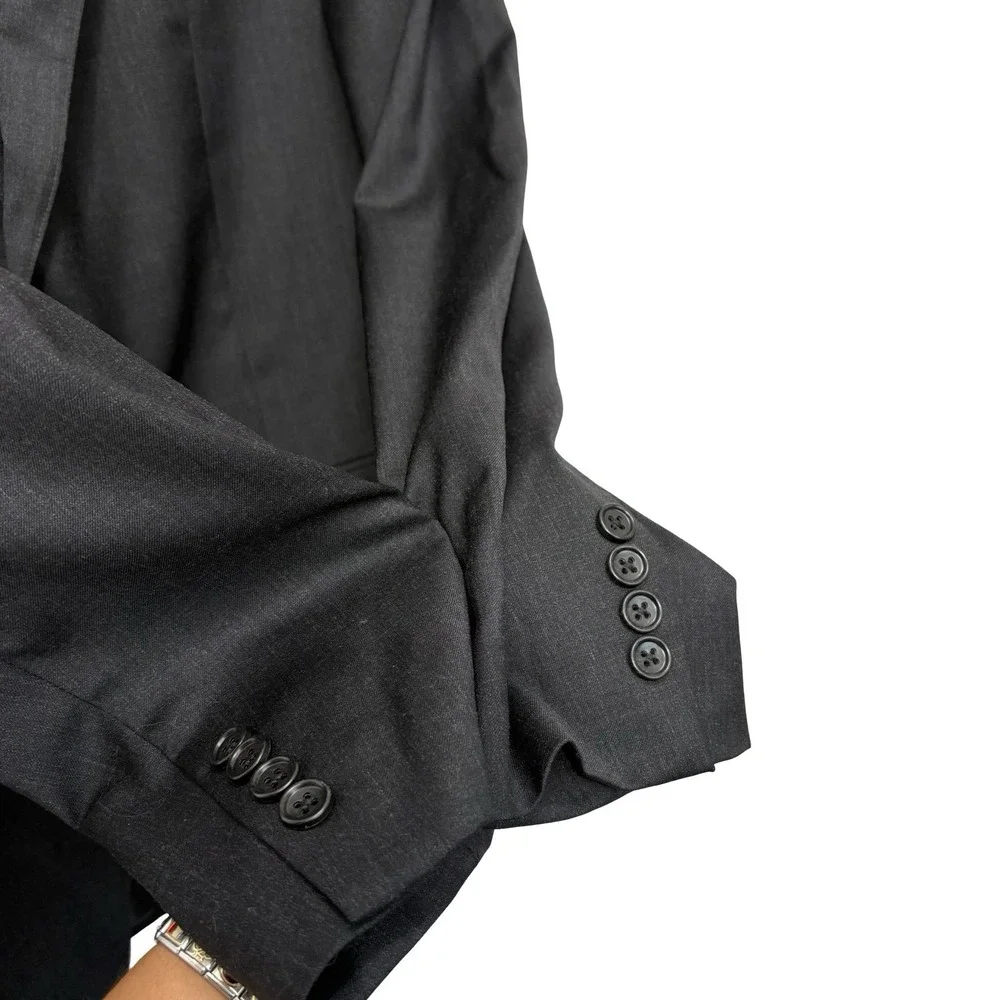 Bonobos Charcoal Gray Black Jetsetter Wool Athletic Fit Blazer Sz 40L